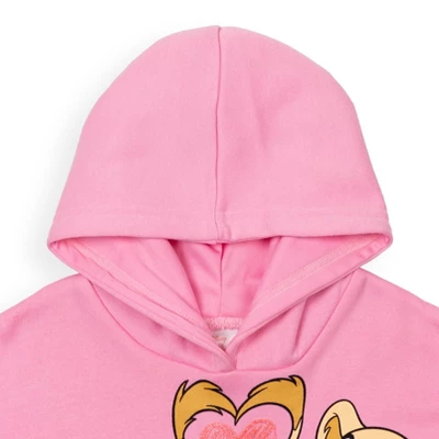 Disney Lion King Nala Simba Fleece Hoodie Pink 3 Disney Lion King Nala Simba Fleece Hoodie Pink - Image 3