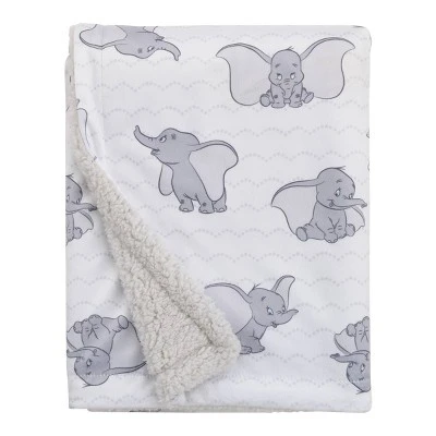 Disney Dumbo Super Soft Baby Reversible Blanket With Sherpa Back 1 Disney Dumbo Super Soft Baby Reversible Blanket With Sherpa Back