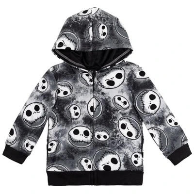 Disney Nightmare Before Christmas Jack Skellington Fleece Zip Up Hoodie Toddler 8 Disney Nightmare Before Christmas Jack Skellington Fleece Zip Up Hoodie Toddler - Image 8