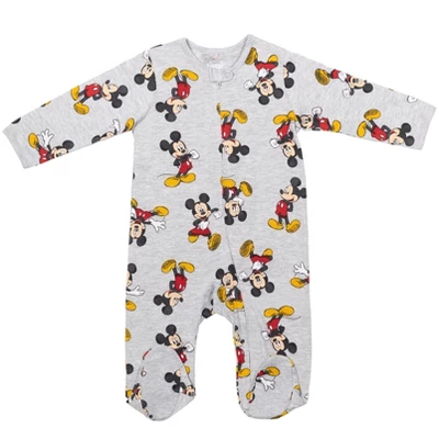 Disney Mickey Mouse Footed Baby 2 Pack Zip Up Sleep N' Play Coveralls Newborn To Infant 2 Disney Mickey Mouse Footed Baby 2 Pack Zip Up Sleep N' Play Coveralls Newborn To Infant - Image 2