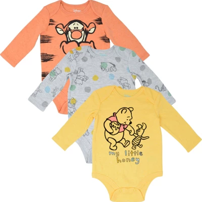 Disney Lion King Winnie The Pooh Mickey Mouse Minnie Mouse Simba Tigger Baby 3 Pack Bodysuits Newborn To Infant 9 Disney Lion King Winnie The Pooh Mickey Mouse Minnie Mouse Simba Tigger Baby 3 Pack Bodysuits Newborn To Infant - Image 9