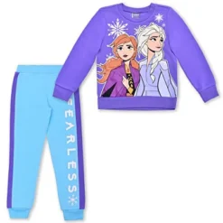 Disney Girl's 2-Pack Fearless Frozen Graphic Pullover Sweatshirt And Taped Jogger Pants Set For Kids 9 Disney Girl's 2-Pack Fearless Frozen Graphic Pullover Sweatshirt And Taped Jogger Pants Set For Kids -Disney GUEST 4fc9b64e adec 4d9f b879 f394dea364e6