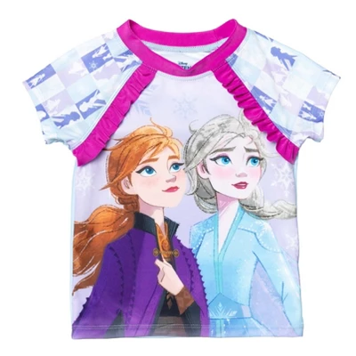 Disney Frozen Princess Anna Elsa Girls One Piece Bathing Suit Bikini Top Rash Guard Modest Swimsuit Skirt And Bottom 5 Set Little Kid To Big Kid 3 Disney Frozen Princess Anna Elsa Girls One Piece Bathing Suit Bikini Top Rash Guard Modest Swimsuit Skirt And Bottom 5 Set Little Kid To Big Kid - Image 3