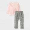 Disney Baby Girls' 2pc Minnie Mouse Fleece Pullover And Jogger Set - Light Pink