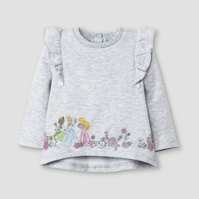 Baby Girls' 2pc Disney Princess Fleece Pullover And Jogger Set - Burgundy 2 Baby Girls' 2pc Disney Princess Fleece Pullover And Jogger Set - Burgundy - Image 2