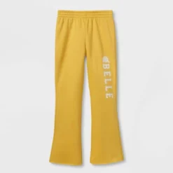 Girls' Disney Princess Belle Dreamy Fleece Sweatpants - Yellow -Disney GUEST 6140b3d8 0db3 43b9 a7ff 952dc1ea55ce