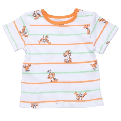 Disney Tigger Winnie The Pooh Baby French Terry Short Overalls T-Shirt And Hat 3 Piece Outfit Set Newborn To Infant 4 Disney Tigger Winnie The Pooh Baby French Terry Short Overalls T-Shirt And Hat 3 Piece Outfit Set Newborn To Infant - Image 4