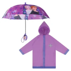 Disney Frozen Elsa And Anna Girl’s Umbrella And Raincoat Set, Kids Ages 4-7 -Disney GUEST 6521f861 6479 40e3 98eb a87ccb0e996b