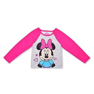 Disney Girl's 2-Pack Minnie Mouse Long Raglan Sleeve Graphic Tee And Jogger Pant For Kids 3 Disney Girl's 2-Pack Minnie Mouse Long Raglan Sleeve Graphic Tee And Jogger Pant For Kids - Image 3