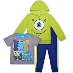 Disney Boy's Monster's Inc 3 Pack Coordinates, Graphic Printed Zip Up Hoodie, T-Shirt, And Joggers Set For Toddler -Disney GUEST 68810788 5607 45bf b725 5e4ddb09be44