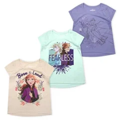Disney Girl's 3-Pack Anna And Elsa Fearless Short Sleeve A-Line Frozen II Tee Shirts For Kids 9 Disney Girl's 3-Pack Anna And Elsa Fearless Short Sleeve A-Line Frozen II Tee Shirts For Kids -Disney GUEST 68998ed5 e17e 4050 9f54 6b8b202ad86d