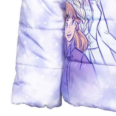 Disney Frozen Princess Anna Elsa Girls Zip Up Winter Coat Puffer Jacket Toddler 7 Disney Frozen Princess Anna Elsa Girls Zip Up Winter Coat Puffer Jacket Toddler - Image 7