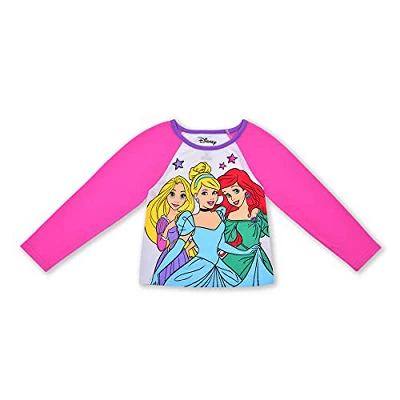 Disney Girl's Disney Princesses Ariel, Rapunzel, And Cinderella Graphic Printed Long Sleeve T-Shirt And Jog Pants Bundle For Kids 3 Disney Girl's Disney Princesses Ariel, Rapunzel, And Cinderella Graphic Printed Long Sleeve T-Shirt And Jog Pants Bundle For Kids - Image 3