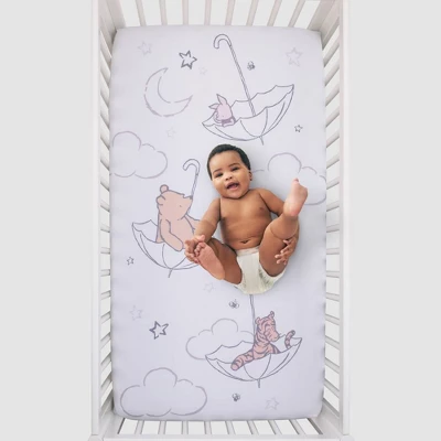 Disney Baby Winnie The Pooh Photo Op Fitted Crib Sheet - Ivory/Tan/White 2 Disney Baby Winnie The Pooh Photo Op Fitted Crib Sheet - Ivory/Tan/White - Image 2