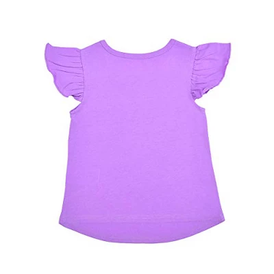 Disney Girls' 3-Pack The One And Only Minnie Mouse Ruffle Sleeve Tee, Sleeveless Peplum Shirt And Casual Shorts Set With Unicorn Print For Kids 4 Disney Girls' 3-Pack The One And Only Minnie Mouse Ruffle Sleeve Tee, Sleeveless Peplum Shirt And Casual Shorts Set With Unicorn Print For Kids - Image 4