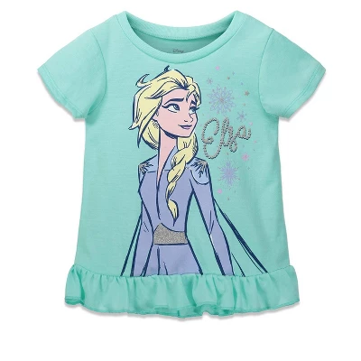 Disney Frozen Moana Princess Rapunzel Snow White Raya And The Last Dragon Girls Peplum T-Shirt And French TerryShorts Outfit Set Little Kid To Big Kid 1 Disney Frozen Moana Princess Rapunzel Snow White Raya And The Last Dragon Girls Peplum T-Shirt And French TerryShorts Outfit Set Little Kid To Big Kid