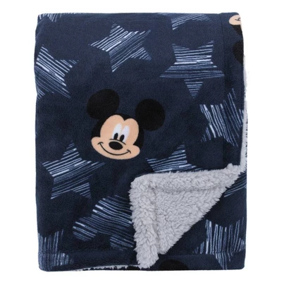 Disney Mickey Mouse Hello World Star Icon Super Soft Double Sided Velour Sherpa Baby Blanket 2 Disney Mickey Mouse Hello World Star Icon Super Soft Double Sided Velour Sherpa Baby Blanket - Image 2