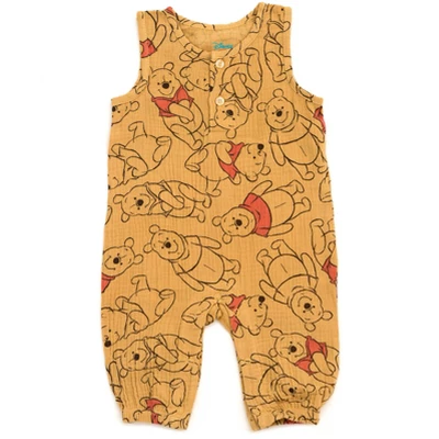 Disney Winnie The Pooh Mickey Mouse Donald Duck Pluto Minnie Mouse Baby Sleeveless Romper Newborn To Infant 7 Disney Winnie The Pooh Mickey Mouse Donald Duck Pluto Minnie Mouse Baby Sleeveless Romper Newborn To Infant - Image 7