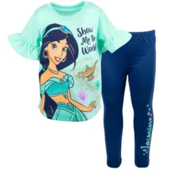 Disney Princess Moana Frozen Little Mermaid Rapunzel Jasmine Belle Girls T-Shirt And Leggings Outfit Set Toddler To Big Kid 21 Disney Princess Moana Frozen Little Mermaid Rapunzel Jasmine Belle Girls T-Shirt And Leggings Outfit Set Toddler To Big Kid -Disney GUEST 734ad7c6 de97 46ed 9750 7cab5748375b