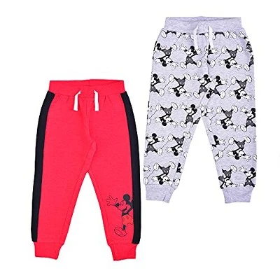 Disney Boy's Mickey Mouse Graphic Print Jogger Pants With Drawstring Waistband, 2 Piece Set For Toddler 3 Disney Boy's Mickey Mouse Graphic Print Jogger Pants With Drawstring Waistband, 2 Piece Set For Toddler - Image 3
