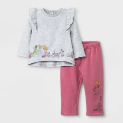 Baby Girls' 2pc Disney Princess Fleece Pullover And Jogger Set - Burgundy 9 Baby Girls' 2pc Disney Princess Fleece Pullover And Jogger Set - Burgundy -Disney GUEST 7524f534 7834 4482 a6bd fefa9ff577f2
