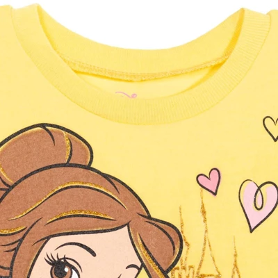 Disney Frozen Moana Princess Rapunzel Snow White Raya And The Last Dragon Baby Girls Peplum T-Shirt And French TerryShorts Outfit Set Infant 4 Disney Frozen Moana Princess Rapunzel Snow White Raya And The Last Dragon Baby Girls Peplum T-Shirt And French TerryShorts Outfit Set Infant - Image 4