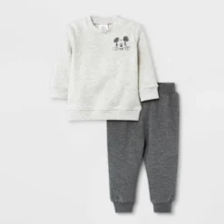 Disney Baby Boys' 2pc Mickey Mouse Fleece Pullover And Jogger Set - Heather Cream 7 Disney Baby Boys' 2pc Mickey Mouse Fleece Pullover And Jogger Set - Heather Cream -Disney GUEST 777aad24 bf21 49b7 9203 2e5b325aceb6