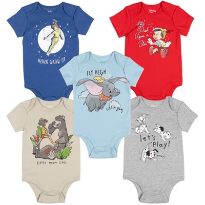 Disney Disney Classics Baloo Peter Pan Pinocchio Baby 5 Pack Bodysuits Newborn To Infant 14 Disney Disney Classics Baloo Peter Pan Pinocchio Baby 5 Pack Bodysuits Newborn To Infant - Image 14