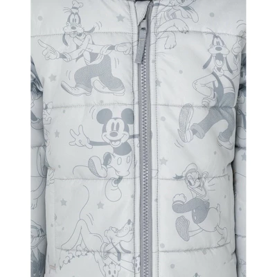 Disney Mickey Mouse Goofy Donald Duck Pluto Zip Up Puffer Jacket Toddler 2 Disney Mickey Mouse Goofy Donald Duck Pluto Zip Up Puffer Jacket Toddler - Image 2