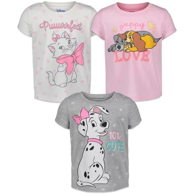 Disney Classics Lady And The Tramp Girls 3 Pack Graphic T-Shirts Little Kid To Big Kid 11 Disney Classics Lady And The Tramp Girls 3 Pack Graphic T-Shirts Little Kid To Big Kid - Image 11