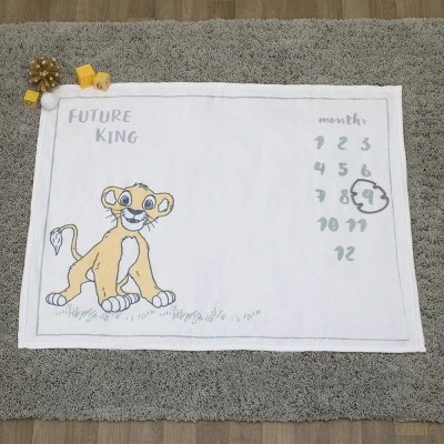 Disney Lion King Simba Super Soft Milestone Baby Blanket 4 Disney Lion King Simba Super Soft Milestone Baby Blanket - Image 4