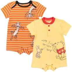 Disney Winnie The Pooh Tigger Tiger Pig 2 Pack Rompers Orange/Yellow -Disney GUEST 7fa26273 9081 4f13 b716 ddd2c8d808f3