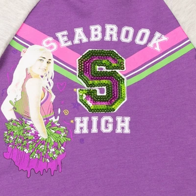 Disney Zombies () French Terry Sequin Hoodie Purple 1 Disney Zombies () French Terry Sequin Hoodie Purple