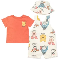 Disney Tigger Winnie The Pooh Baby French Terry Short Overalls T-Shirt And Hat 3 Piece Outfit Set Newborn To Infant 19 Disney Tigger Winnie The Pooh Baby French Terry Short Overalls T-Shirt And Hat 3 Piece Outfit Set Newborn To Infant -Disney GUEST 816f42c0 288e 4dae bbc3 29469489537a