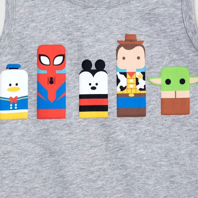 Boys' Disney 100 Unified Characters Tank Top - Heather Gray - Disney Store 2 Boys' Disney 100 Unified Characters Tank Top - Heather Gray - Disney Store - Image 2