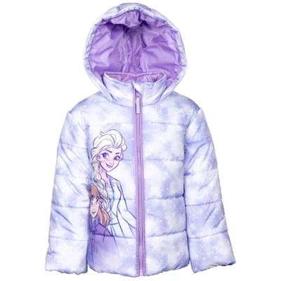 Disney Frozen Princess Anna Elsa Girls Zip Up Winter Coat Puffer Jacket Toddler 9 Disney Frozen Princess Anna Elsa Girls Zip Up Winter Coat Puffer Jacket Toddler - Image 9