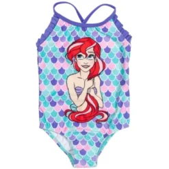Disney Princess Ariel Girls One-Piece Swimsuit Rash Guard Tankini Top Modest Skirt And Bottom 5 Piece Set Little Kid To Big Kid -Disney GUEST 84da8212 1f4e 469f 888e 8e4dd42fadda