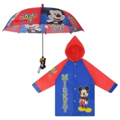 Disney Mickey Mouse Boys Umbrella And Raincoat Set, Kids Ages 2-5 -Disney GUEST 86761d21 d57e 4d1c bfd6 f9a80e999b24