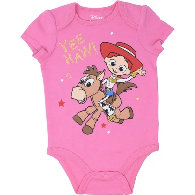 Disney Pixar Toy Story Jessie Bo Peep Baby Girls 5 Pack Bodysuits Newborn To Infant 4 Disney Pixar Toy Story Jessie Bo Peep Baby Girls 5 Pack Bodysuits Newborn To Infant - Image 4