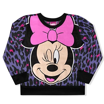 Disney Girl's 2-Pack Fabulous Minnie Mouse Graphic Pullover Sweatshirt And Jogger Pants Set, Leopard Print For Kids 3 Disney Girl's 2-Pack Fabulous Minnie Mouse Graphic Pullover Sweatshirt And Jogger Pants Set, Leopard Print For Kids - Image 3