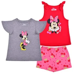 Disney Girls' 3-Pack So Sweet Minnie Mouse Ruffle Sleeve Tee, Bow Strap Sleeveless Shirt And Casual Shorts Set For Kids 11 Disney Girls' 3-Pack So Sweet Minnie Mouse Ruffle Sleeve Tee, Bow Strap Sleeveless Shirt And Casual Shorts Set For Kids -Disney GUEST 88f509ca 7a69 46ba 9a34 704be78b85ce