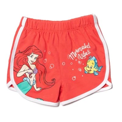 Disney Princess Belle Jasmine Moana Rapunzel Tiana Ariel Girls French Terry 3 Pack Shorts Toddler To Big Kid 3 Disney Princess Belle Jasmine Moana Rapunzel Tiana Ariel Girls French Terry 3 Pack Shorts Toddler To Big Kid - Image 3