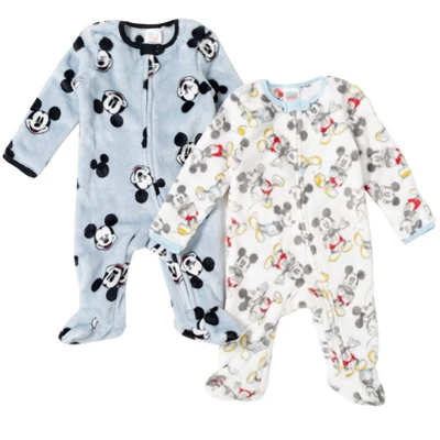 Disney Mickey Mouse Baby Fleece 2 Pack Coveralls Newborn 8 Disney Mickey Mouse Baby Fleece 2 Pack Coveralls Newborn - Image 8