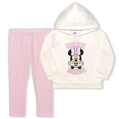 Disney Girl's 2-Pack Minnie Mouse Pullover Hoodie And Patterned Legging Pant Set Variety For Infant 7 Disney Girl's 2-Pack Minnie Mouse Pullover Hoodie And Patterned Legging Pant Set Variety For Infant - Image 7
