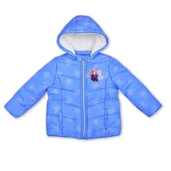 Disney Girl's Frozen Hooded Puffer Jacket, Zip Up Hoodie With Soft Interior For Toddler -Disney GUEST 8e3aa95f d5d6 4613 a5cb 5146e9bcf77a