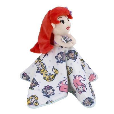 Disney Ariel And Princess Lovey Security Reversible Blanket 1 Disney Ariel And Princess Lovey Security Reversible Blanket