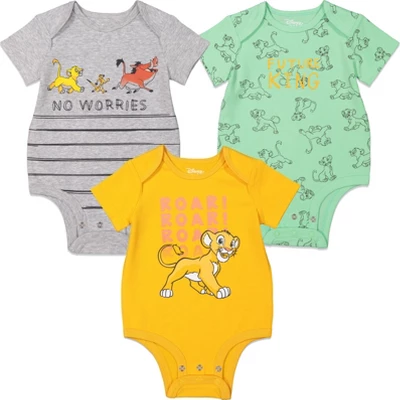 Disney The Lion King 3 Pack Short Sleeve Bodysuits 11 Disney The Lion King 3 Pack Short Sleeve Bodysuits - Image 11
