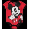 Disney Mickey Mouse Baby Bodysuit Jogger Pants Bib And Hat 4 Piece Outfit Set Newborn To Infant