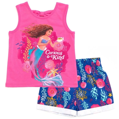 Disney Princess Ariel Girls Tank Top And Active Retro Dolphin Shorts Toddler To Big Kid 7 Disney Princess Ariel Girls Tank Top And Active Retro Dolphin Shorts Toddler To Big Kid - Image 7