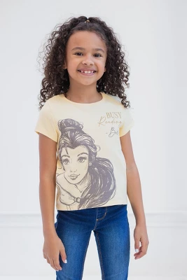 Disney Princess Ariel Cinderella Tiana Moana Jasmine Belle Girls 3 Pack T-Shirts Toddler To Big Kid 1 Disney Princess Ariel Cinderella Tiana Moana Jasmine Belle Girls 3 Pack T-Shirts Toddler To Big Kid